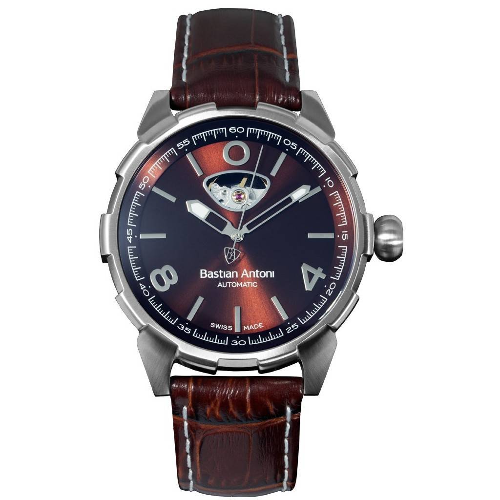 Bastian Antoni Turbulent BA01 Stainless Steel Dark Brown Dial Automatic Men's Watch - 8719326505893