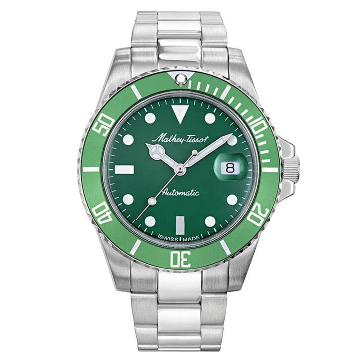 Mathey-Tissot Mathy Vintage Automatic Stainless Steel Green Dial H901ATV 100M Men's Watch