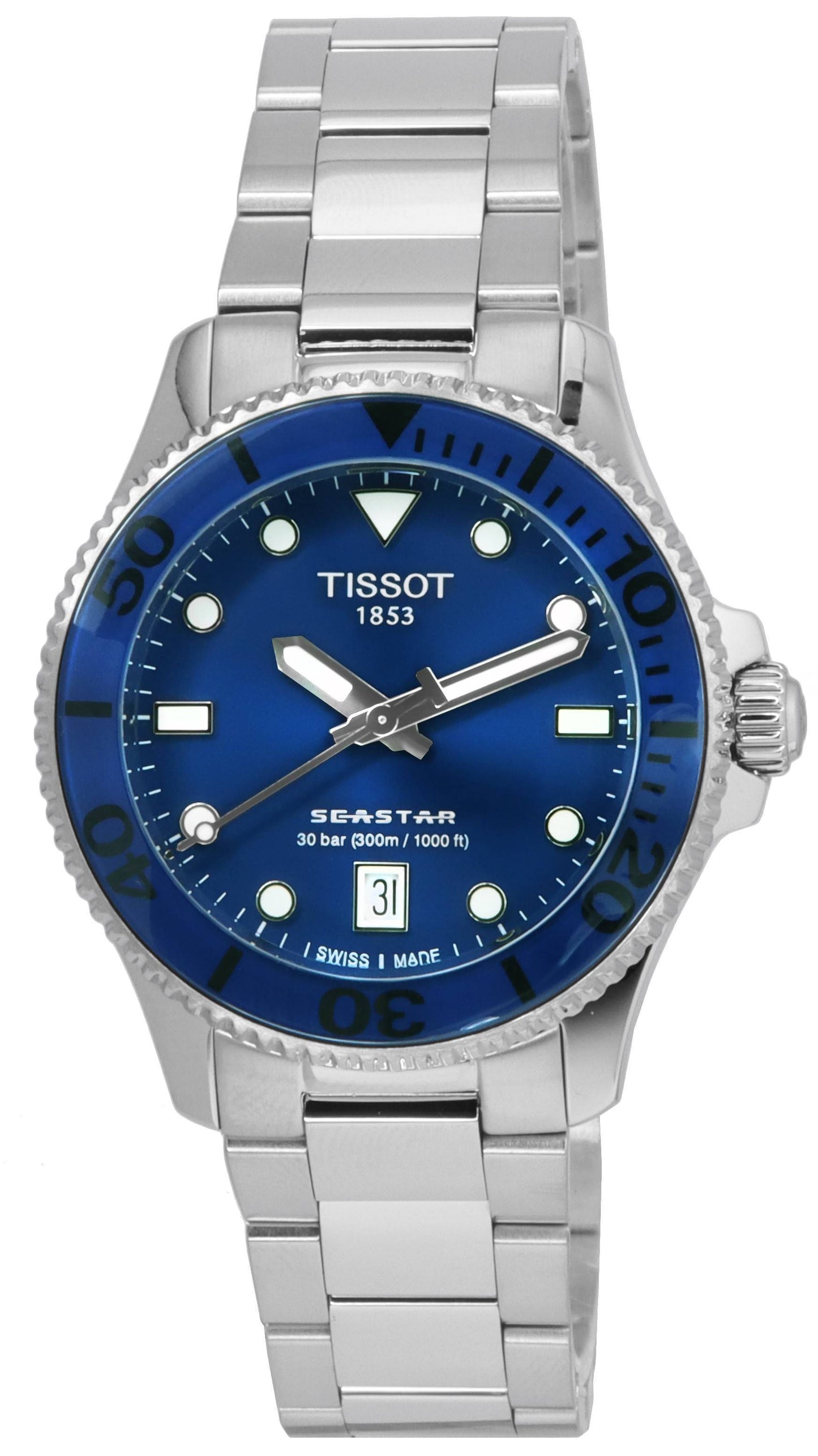 Tissot T-Sport Seastar 1000 Blue Dial Quartz Diver's T120.210.11.041.00 T1202101104100 300M Unisex Watch