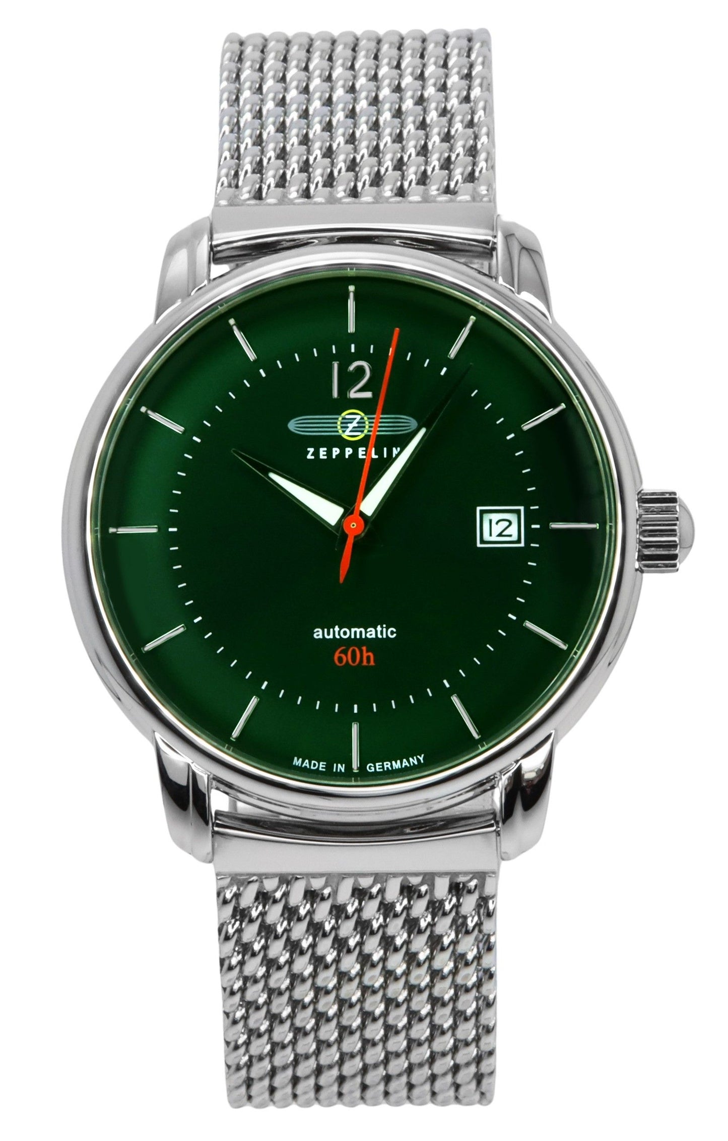 Zeppelin LZ120 Bodensee Stainless Steel Green Dial Automatic 8160M4 Men's Watch